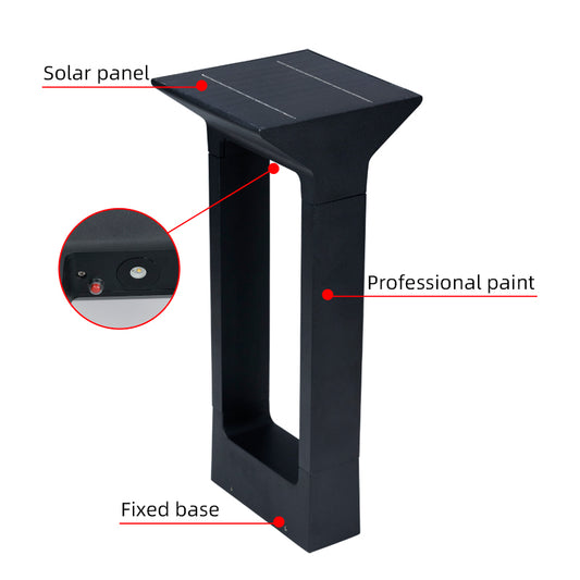 Intact Outdoor Solar Lamp Post With Motion Sensing, Waterproof, Suitable For Gazebos, Garden Lawns, Courtyards, Pedestrian Walks