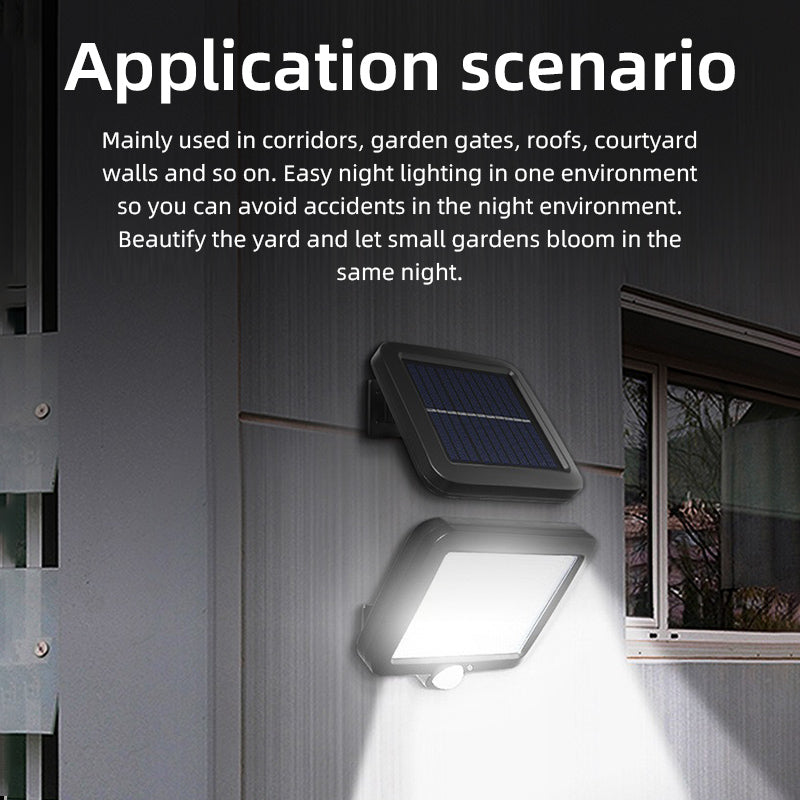 Waterproof Solar Wall Light With Motion Sensor For Corridors, Garden Gates, Roofs, Courtyard Walls