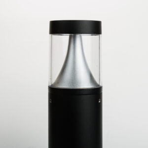 INTACT Aluminum Flat cover Black Bollard Light (LED INSIDE)